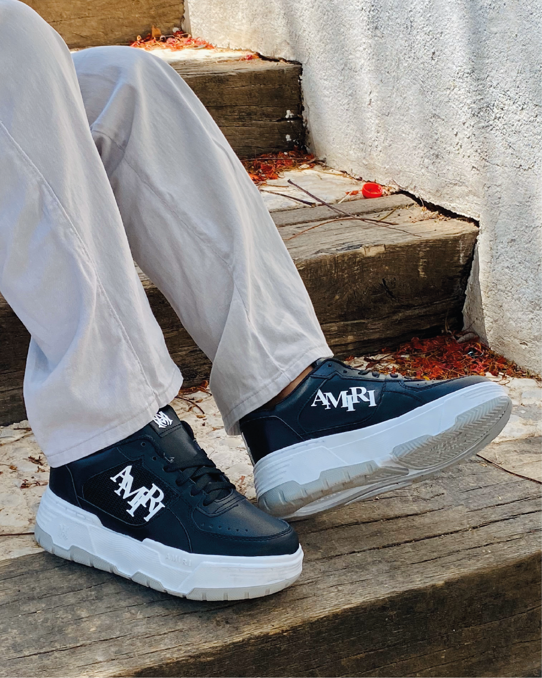 AMIRI AM-4 NEGRO BLANCO NEGRO